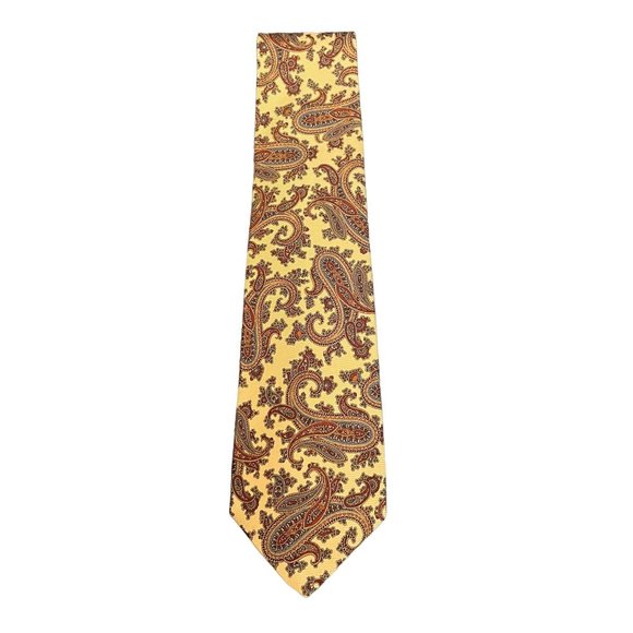 Robert Talbott Other - Robert Talbott Carter's Yellow Gold Brown Paisley Silk Neck Tie